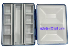 Load image into Gallery viewer, Artist travel watercolor paint palette box, Papillon blue Limited Edition