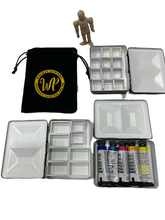 Load image into Gallery viewer, Artist travel Mini " Naked" whixkey painters palette Box