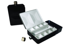 Load image into Gallery viewer, The Scottie Artist Flask palette paint box-  Gloss and Matte Black